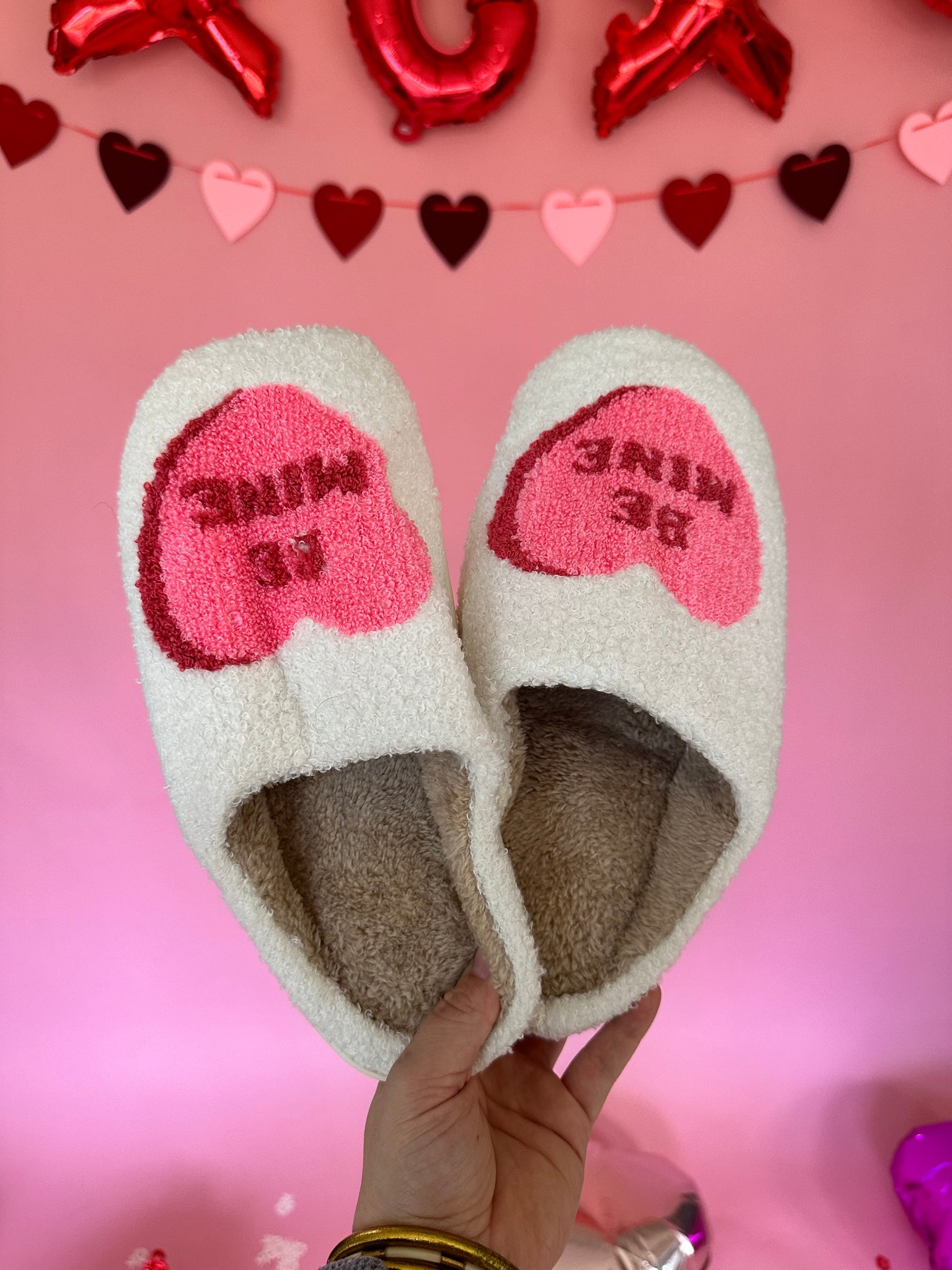 "Be Mine" Candy Slippers in-K. Ellis Boutique