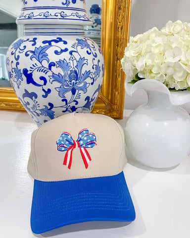 Patriotic Bow Hat-K. Ellis Boutique