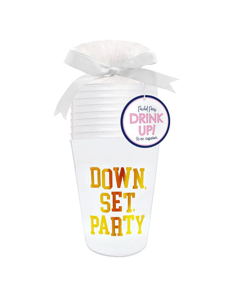 Down.Set.Party Football Cup-stack - set of 10-K. Ellis Boutique