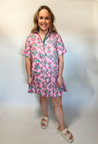 Sally Floral Mini- Pink-Mini Dress-K. Ellis Boutique