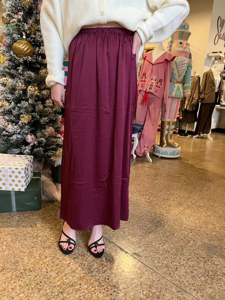 Herbert Skirt Bordeaux- FRNCH-K. Ellis Boutique
