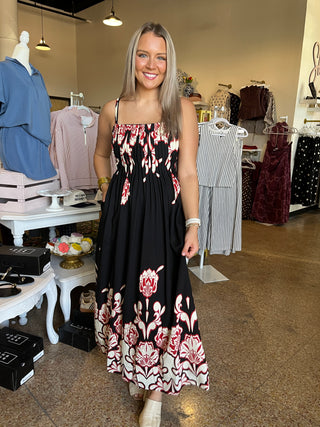 Midnight Garden Dress-Midi/Maxi Dress-K. Ellis Boutique