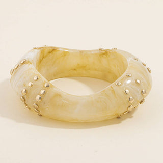 Wavy Marbled Stud Cluster Bangle Bracelet: BK-Bracelet-K. Ellis Boutique