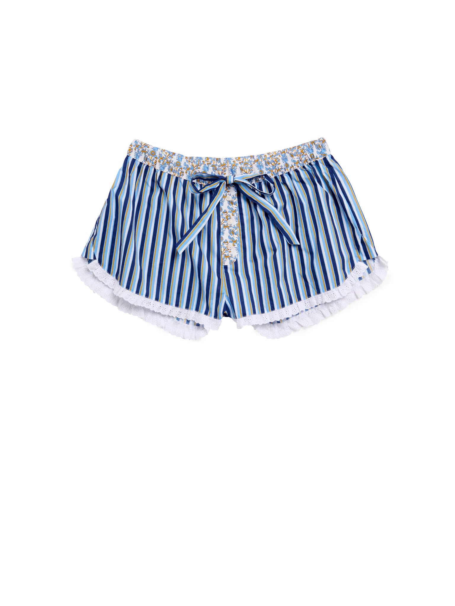 Striped Boxer Short- Blue-K. Ellis Boutique