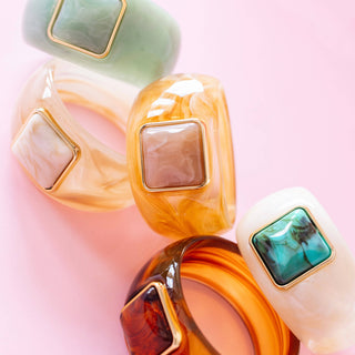 Lucky Girl Cream Bangle-Bracelet-K. Ellis Boutique