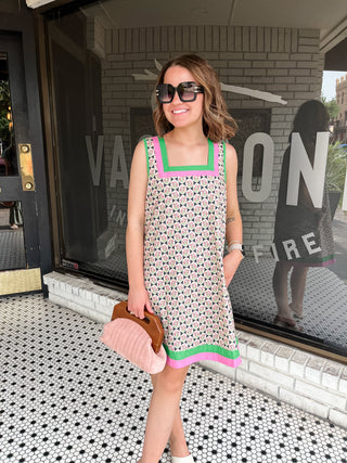 Floral Block Print Mini Dress-Mini Dress-K. Ellis Boutique