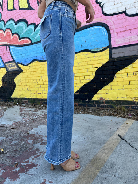 High Rise Wide Leg Jeans -Flying Monkey-K. Ellis Boutique