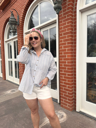 Solid Shorts - Off White-Shorts & SKirts-K. Ellis Boutique