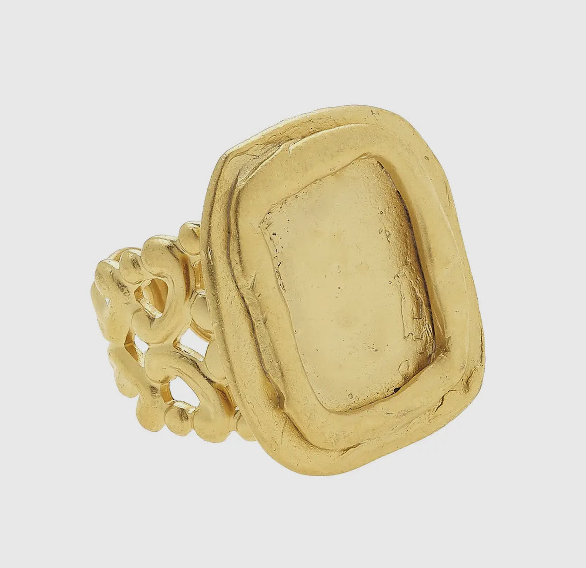 Susan Shaw- Handcast Gold Adjustable Ring-K. Ellis Boutique