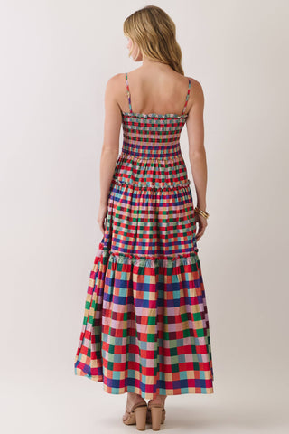 Color Story Plaid Midi Dress-Midi/Maxi Dress-K. Ellis Boutique