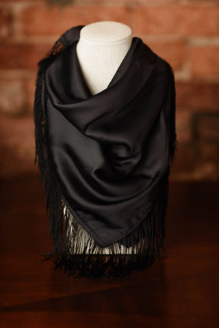 Fringe Scarf: Olive Green-Other Accessories-K. Ellis Boutique