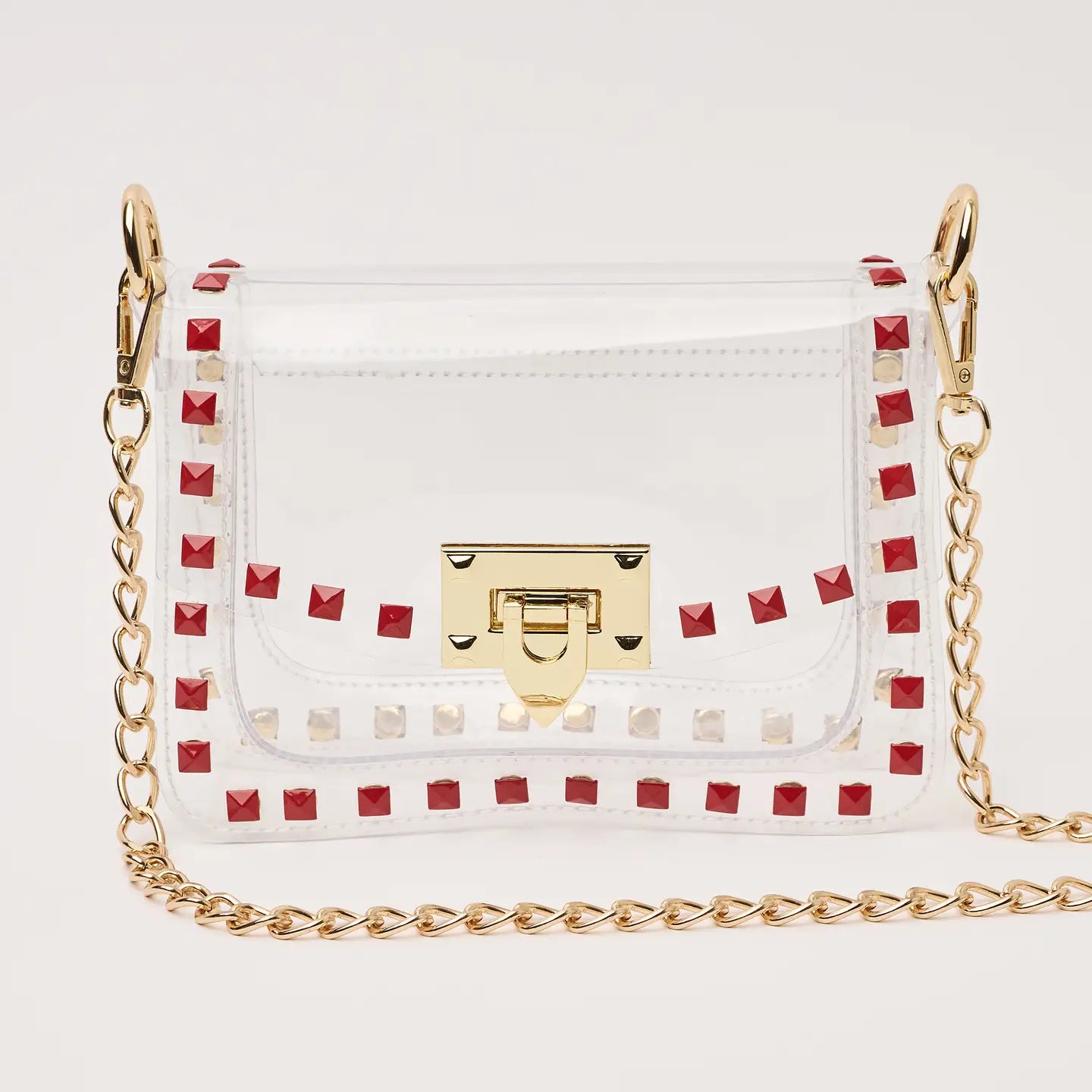 The Jackie in Red- Clearly Handbags-K. Ellis Boutique