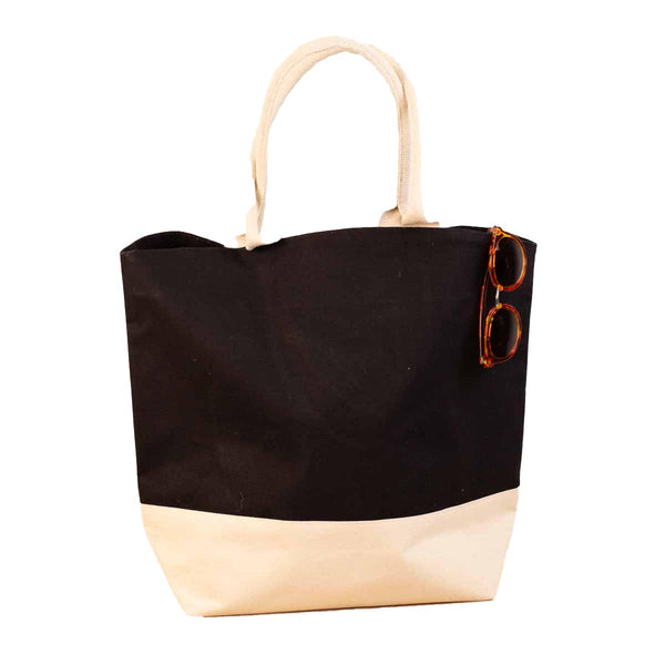 Tropic Tote in Black/Natural-K. Ellis Boutique