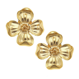 Dogwood Flower Stud Earrings- Susan Shaw-Earrings-K. Ellis Boutique