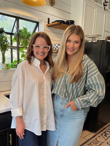 Reese Oversized Button Down- White-K. Ellis Boutique