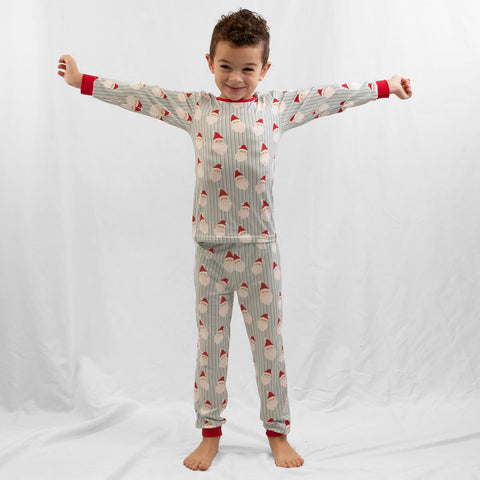 Kid's Jolly Santa Long Sleeve Pajamas-K. Ellis Boutique