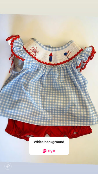 American Firework Girls Outfit - 2 piece set-K. Ellis Boutique