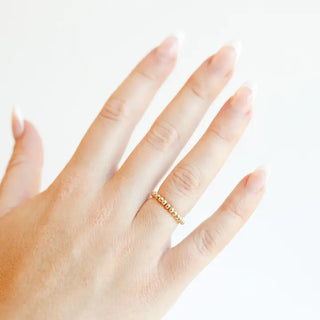 Beaded Blondes Ella Beaded Band Ring -Gold-Ring-K. Ellis Boutique