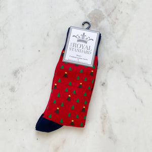 Men's Christmas Fir Socks- One Size-K. Ellis Boutique