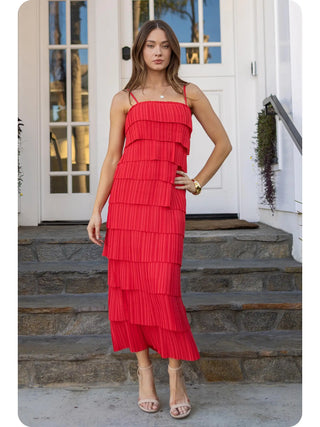 Heartbreaker Tiered Midi Dress-Midi/Maxi Dress-K. Ellis Boutique