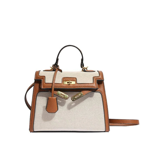 Canvas Tess Bag - Saddle-K. Ellis Boutique