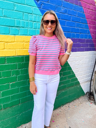 Bubblegum Breeze Top-Short Sleeve Top-K. Ellis Boutique
