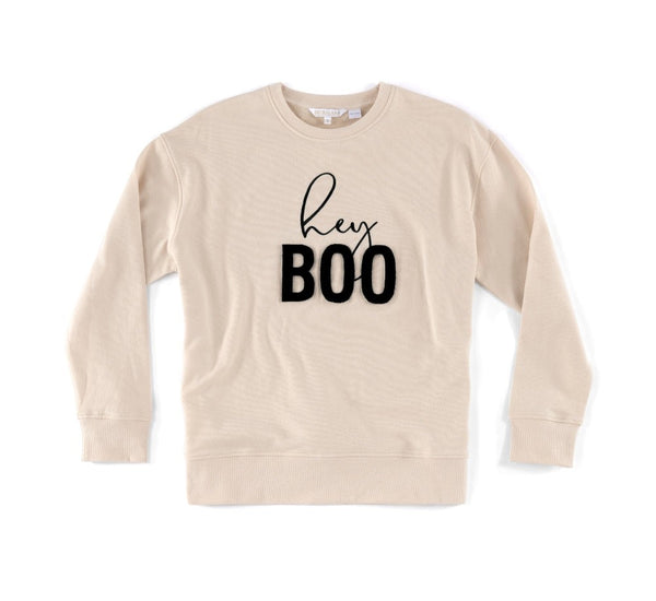 Hey Boo Sweatshirt - Cream-K. Ellis Boutique