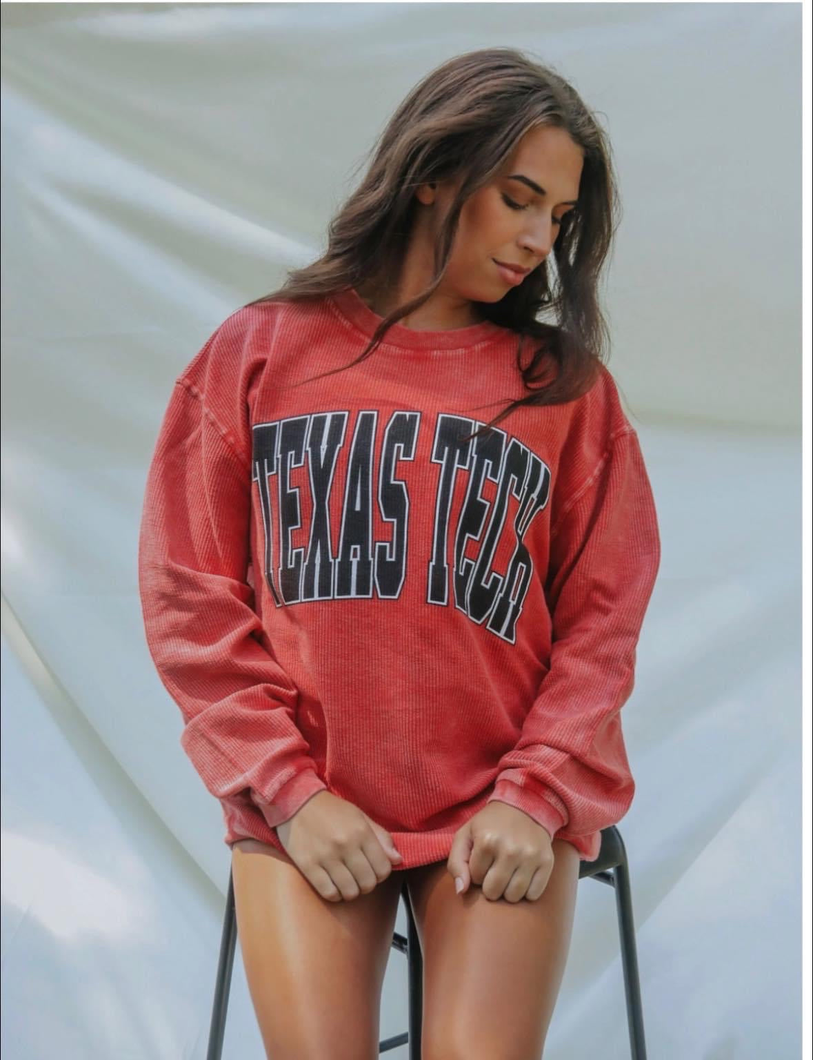 Texas Tech-Corded Sweatshirt-K. Ellis Boutique