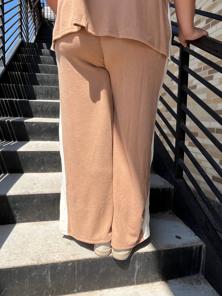 Solid Ribbed Set- Camel-K. Ellis Boutique