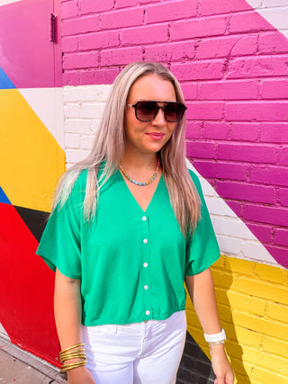 Greenly Sweater Top-Short Sleeve Top-K. Ellis Boutique