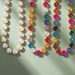 Oversized Rivoli Crystal Collar Necklace: GDDMT-Necklace-K. Ellis Boutique