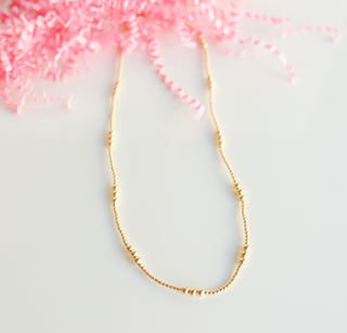 ILY Necklace in Gold: 16 inch / Stretch (No Clasp)
