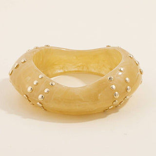 Wavy Marbled Stud Cluster Bangle Bracelet: BK-Bracelet-K. Ellis Boutique