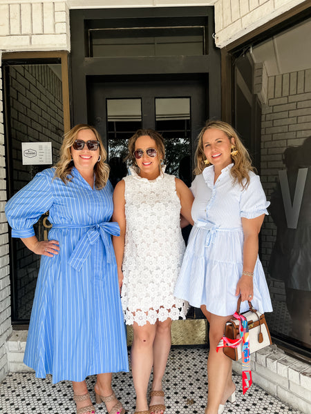 English Factory Shirt Midi Dress - Blue/Yellow-K. Ellis Boutique