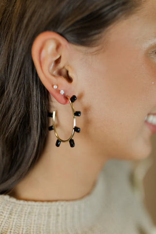 Bianca Hoops Black-K. Ellis Boutique