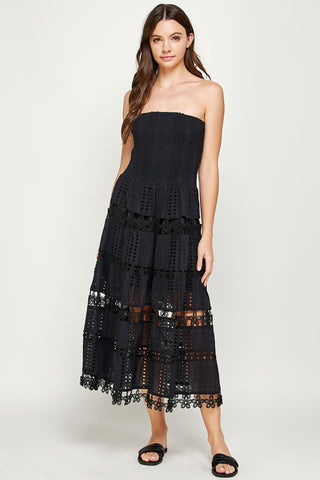 Becca Tube Dress- Black-Midi/Maxi Dress-K. Ellis Boutique