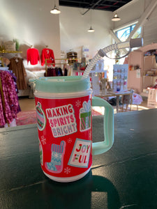 Thermo Jug - Holiday Stickers (Red)-K. Ellis Boutique