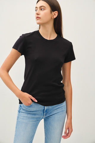 Classic Solid Crewneck Top - Black-K. Ellis Boutique