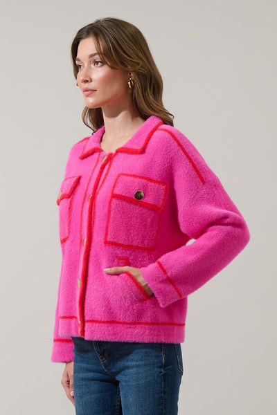 Menley Furry Contrast Jacket-K. Ellis Boutique