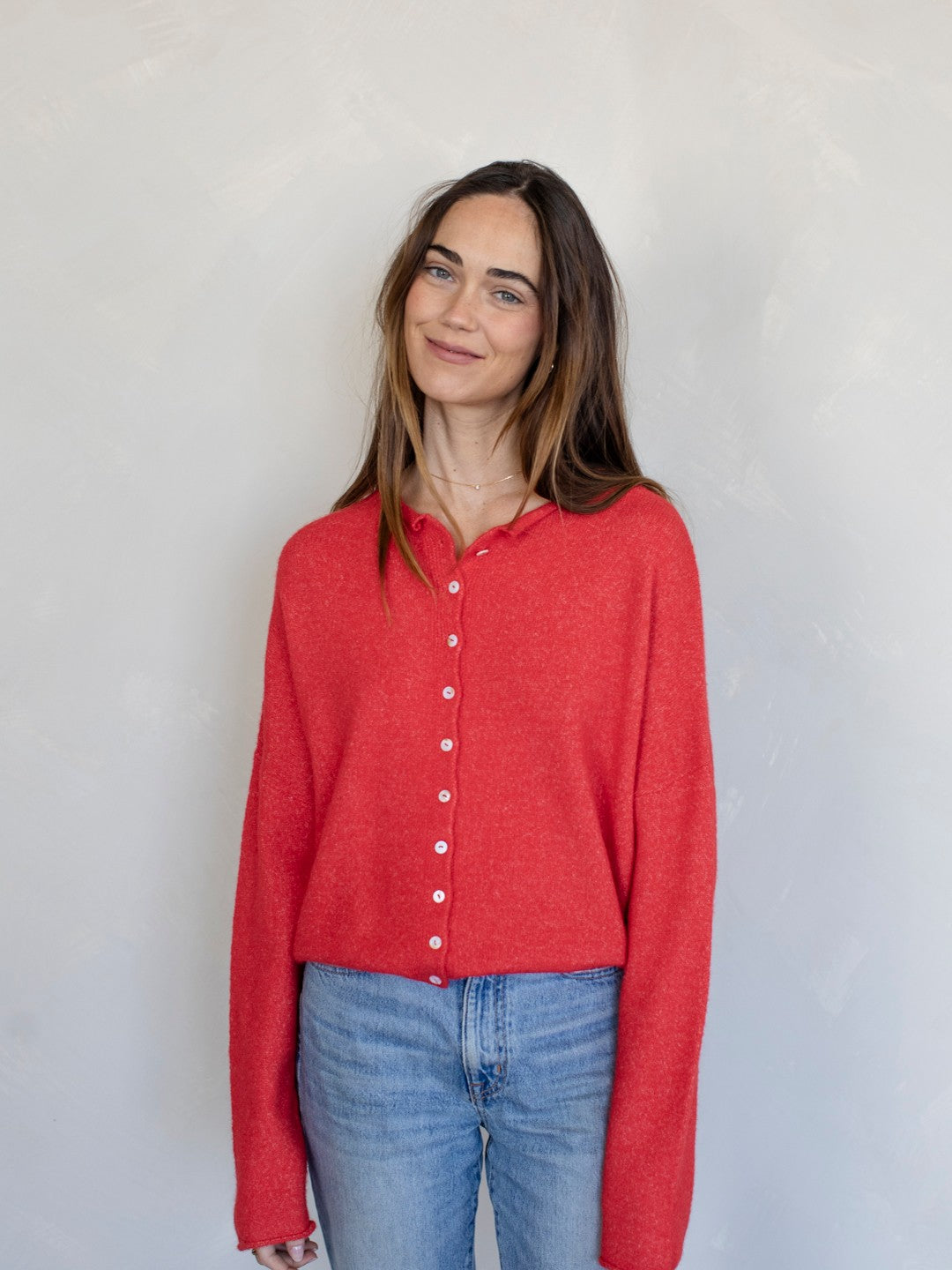 Piper Cardigan- Red-K. Ellis Boutique