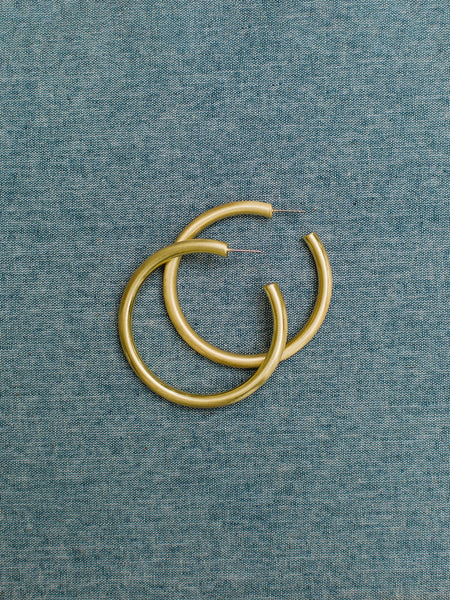 Estonia Earrings Gold Hoop-K. Ellis Boutique