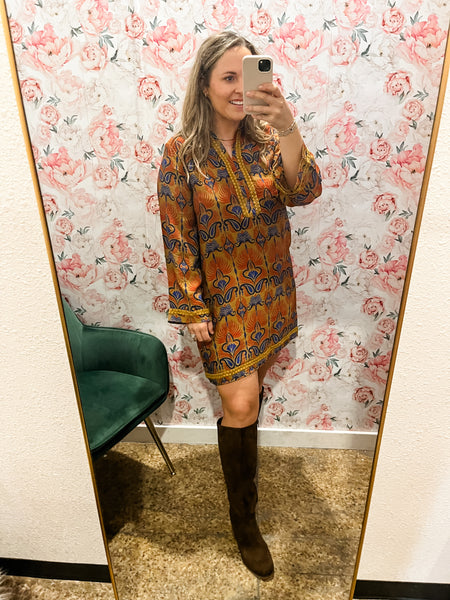 Boho Shift Mini- Toffee-K. Ellis Boutique