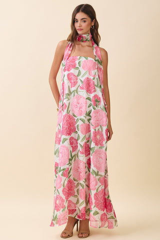Poppy Midi Dress- Pink-Midi-K. Ellis Boutique