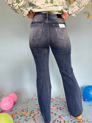 High Rise Raw Cut Hem Bootcut Jeans- Risen-K. Ellis Boutique