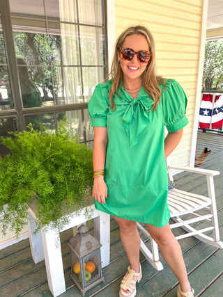 Sailor Collar Mini Dress- Green-K. Ellis Boutique
