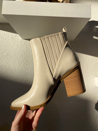 DUVET BOOTIES - OFF WHITE-K. Ellis Boutique