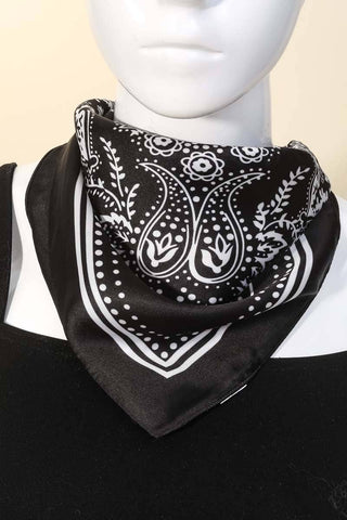 Light Paisley Design Square Bandana Scarf: MI-K. Ellis Boutique