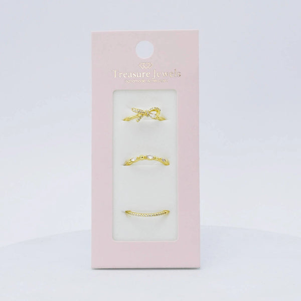 Belle Bow Ring Set-K. Ellis Boutique