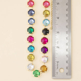 Chunky Jewel Tone Round Crystal Collar Necklace: MT-Necklace-K. Ellis Boutique
