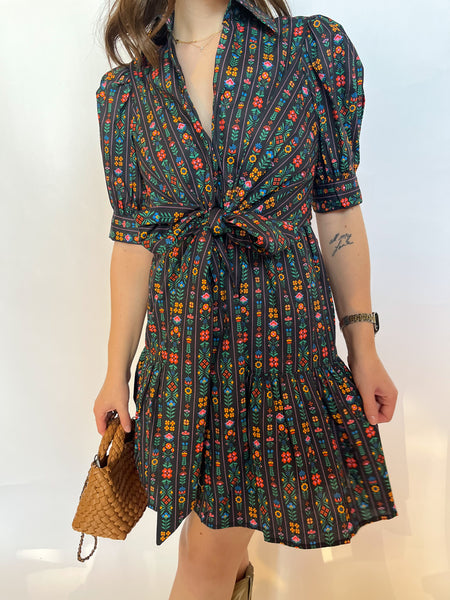 Lolita Mini Dress- Botanical Ribbon-K. Ellis Boutique